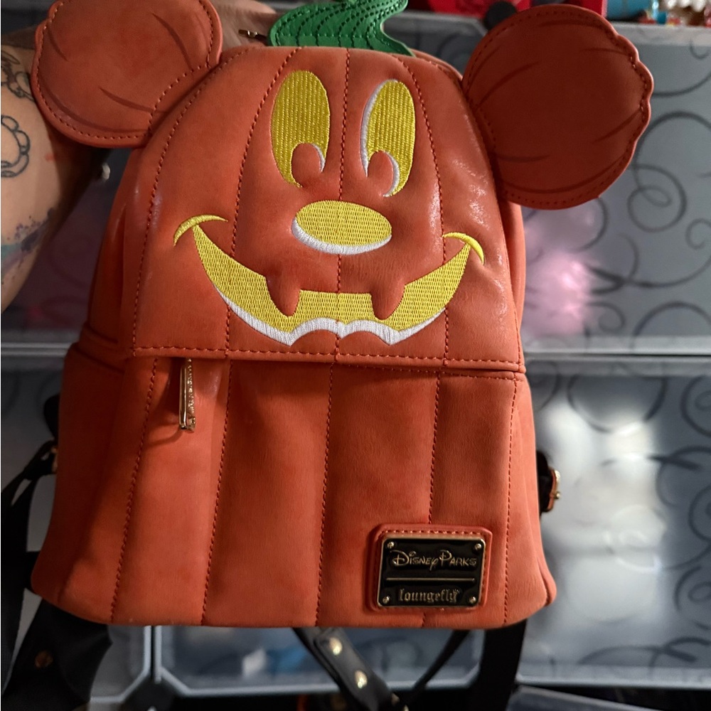 Disney Pumpkin Character Backpack - Orange and Green